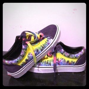 Tie-dyed vans size 7 1/2 Never used